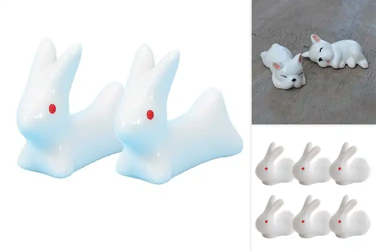 Detailed view of Best Ceramic Chopstick Holder Rabbit Shape