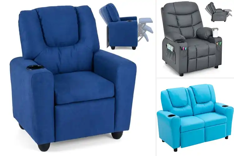 Detailed view of Best Child Sofa with Footrest: Cozy Playtime & Relaxation