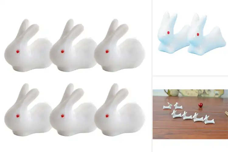 Detailed view of Best Chopstick Rest Holder Ceramic Rabbit