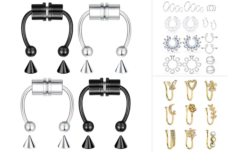 Detailed view of Best Clip On Non Piercing Rings