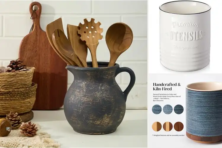 Detailed view of Best Decorative Utensil Holders: 10 Stylish Kitchen Upgrades