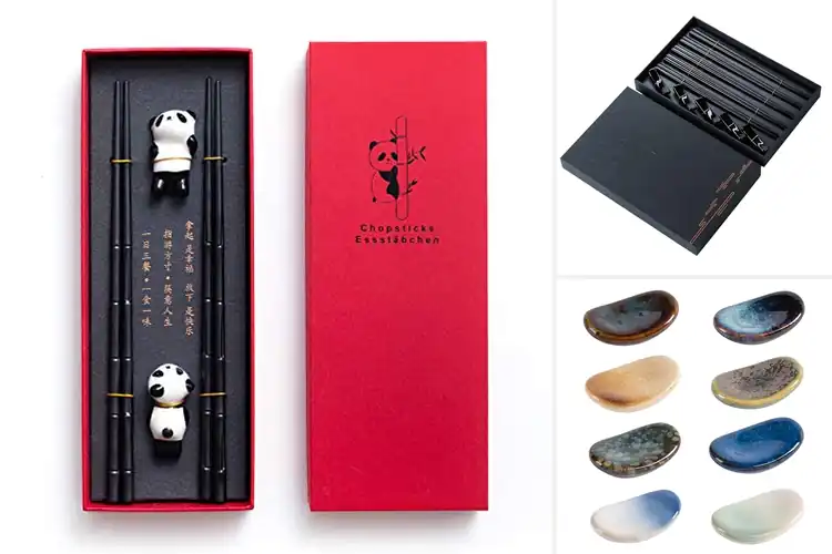Detailed view of Best Dishwasher Safe Chopstick Rest Set
