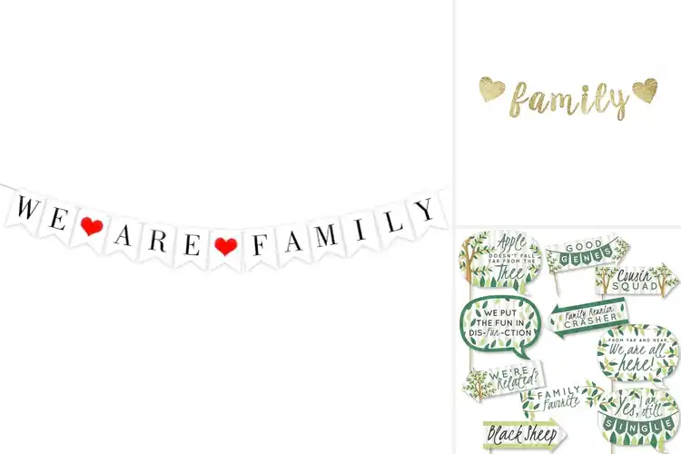 Detailed view of Best Family Party Cardboard Decor