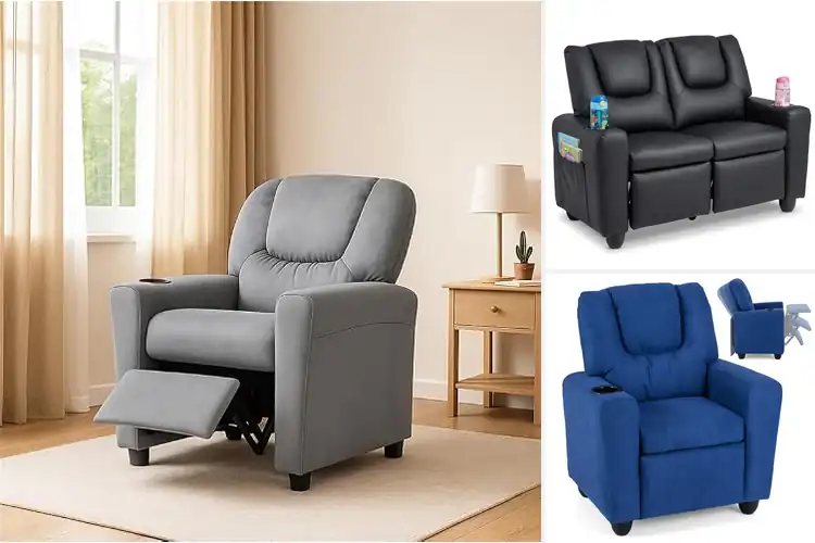 Detailed view of Best Kids Recliner With Cup Holders Design