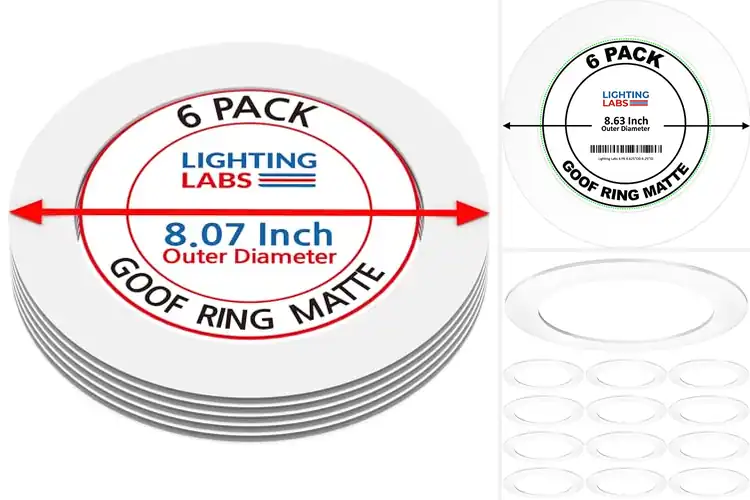 Detailed view of Best Matte White Recessed Lighting Goof Rings