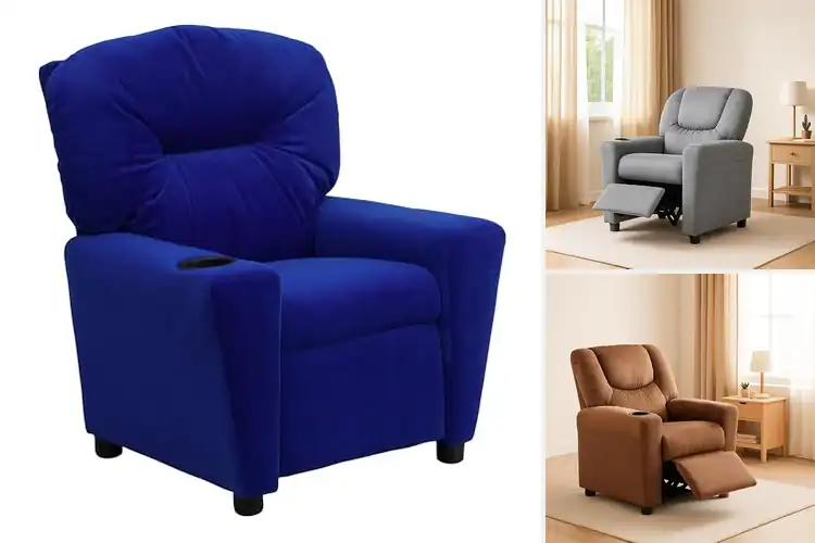 Detailed view of Best Microfiber Kids Recliner