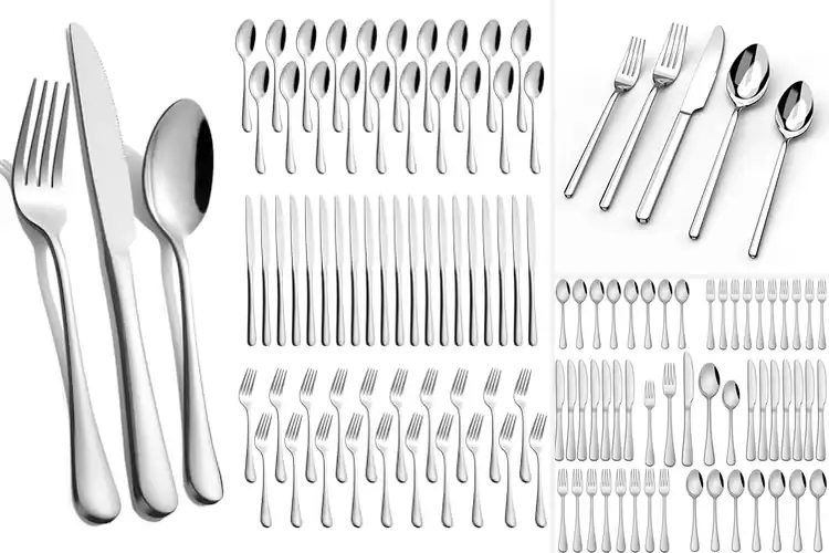 Detailed view of Best Mirror Polished Silver Tone Flatware