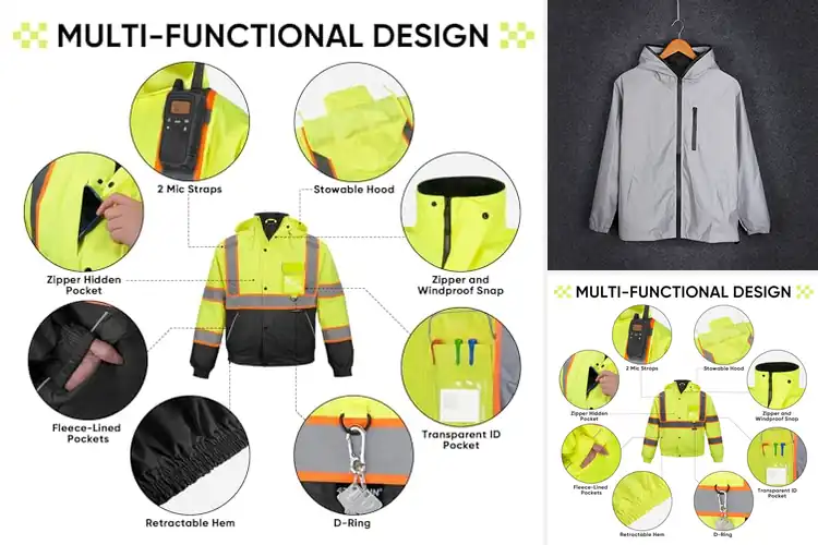 Detailed view of Best Outdoor Reflective Jackets