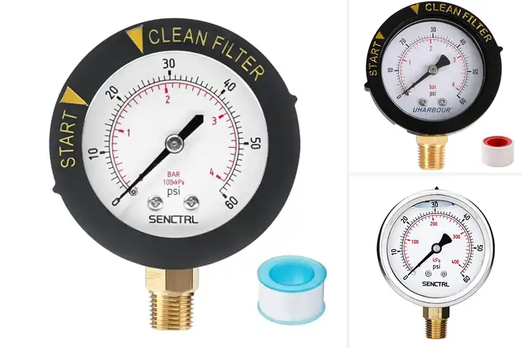 Detailed view of Best Pool Pressure Gauges