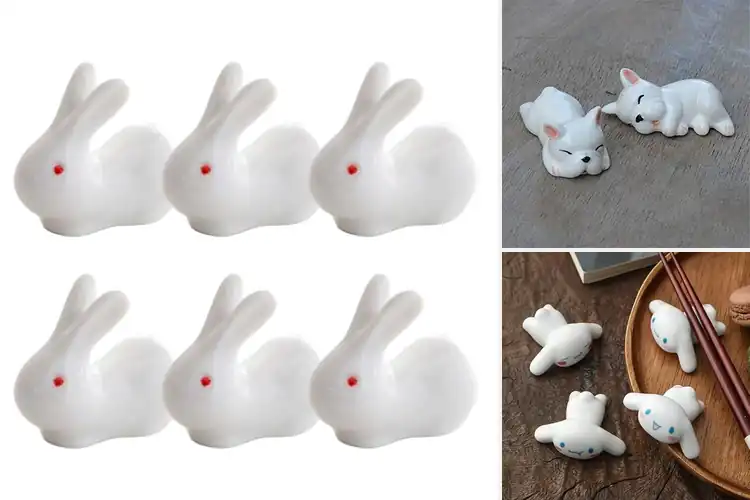 Detailed view of Best Rabbit Shaped Ceramic Chopstick Holders