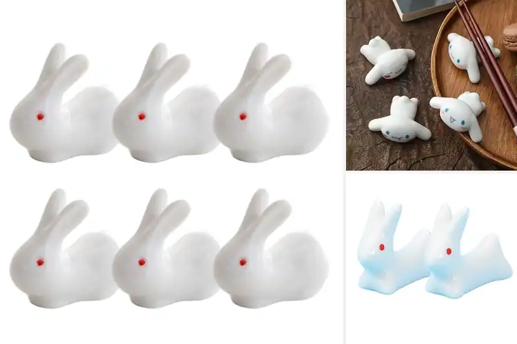Detailed view of Best Rabbit Shaped Chopstick Rest Decor