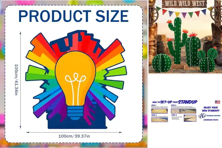 Detailed view of Best Reusable Cardboard Cutout Sets