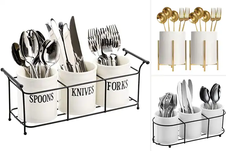 Detailed view of Best Reusable Ceramic Flatware Holders