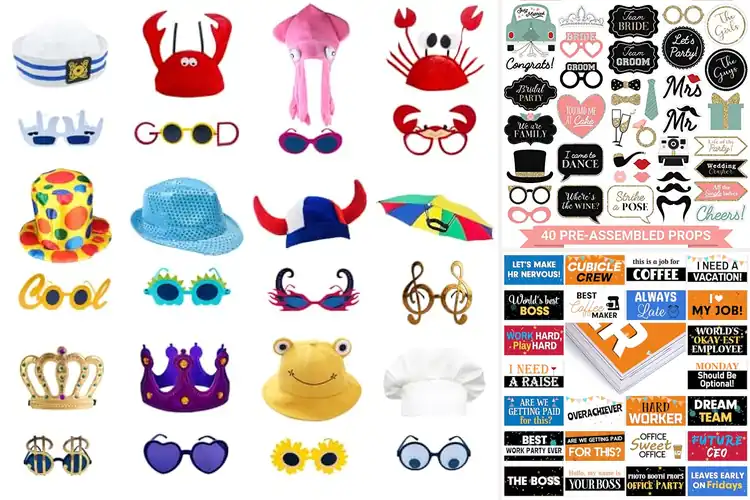 Detailed view of Best Reusable Photo Booth Props