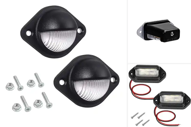 Detailed view of Best RV License Plate Lights