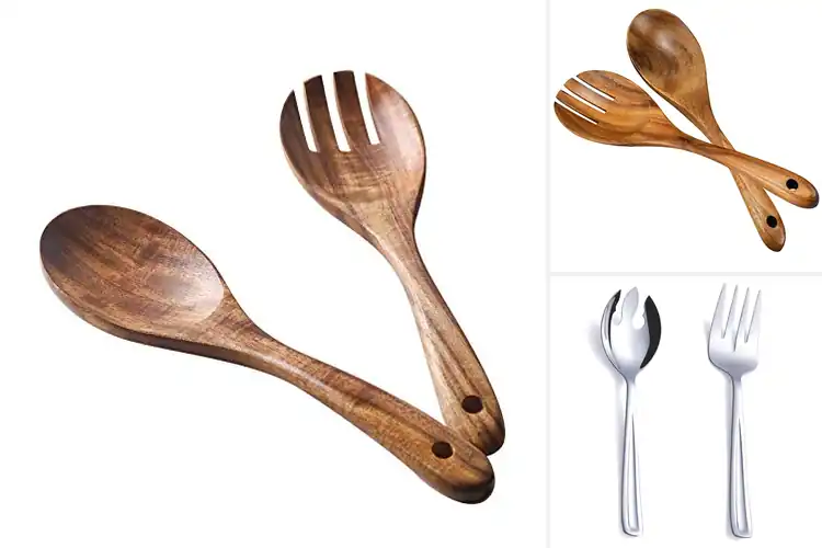 Detailed view of Best Salad Serving Utensils Set