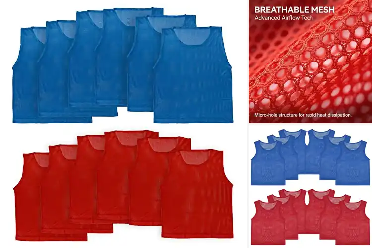Detailed view of Best Soccer Practice Vests