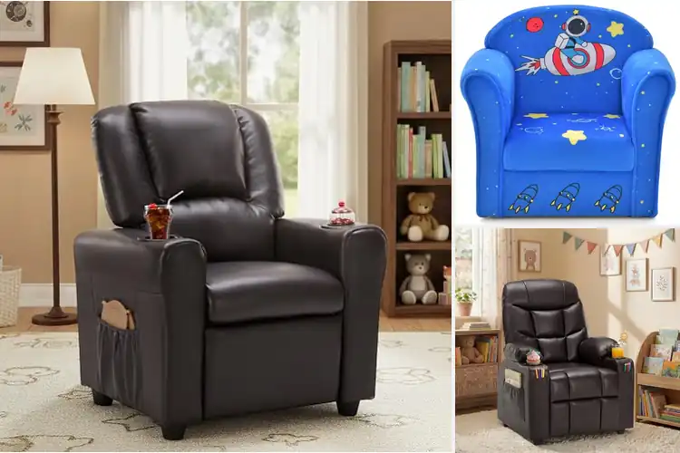 Detailed view of Best Sturdy Kids Recliner Construction