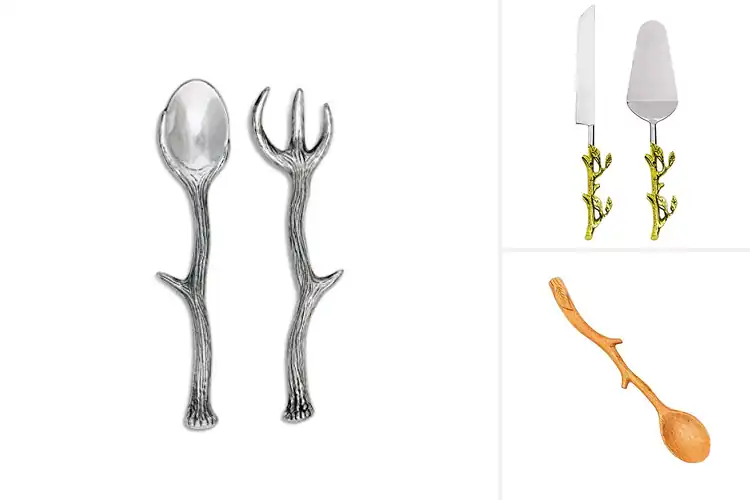 Detailed view of Best Twig Design Serving Utensils