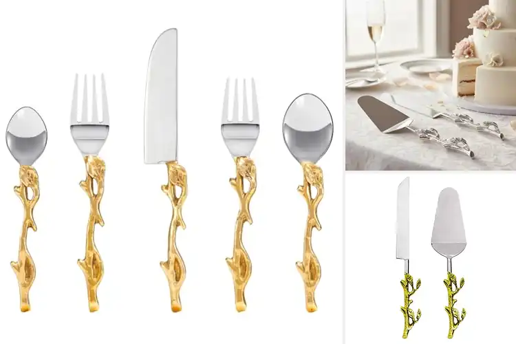 Detailed view of Best Twig Leaf Design Flatware